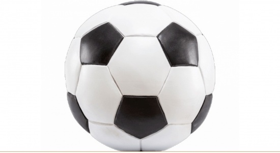 Fußball bemalt aus Holz   <small>(U95)</small>