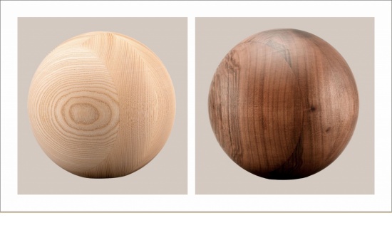 Holzurne Kugel Natur oder Braun   <small>(U98)</small>